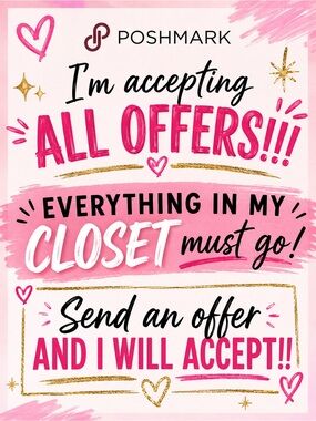 Poshmark Promotional Graphic - Pink Text Art